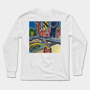 Brisbane City - A Colourful Painting Long Sleeve T-Shirt